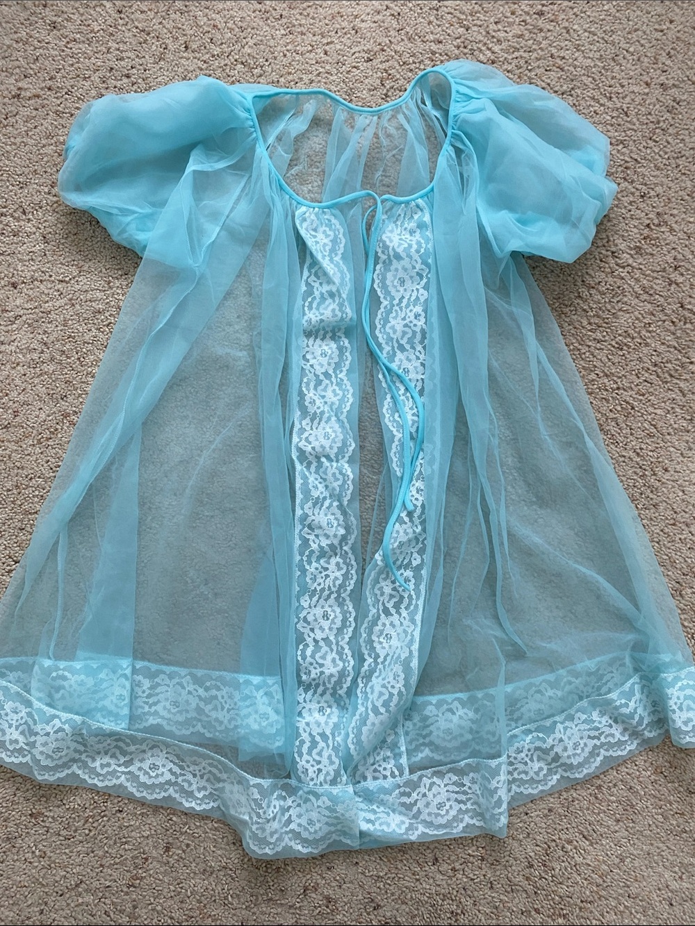 1950’s Turquoise Sheer Lingerie. L.